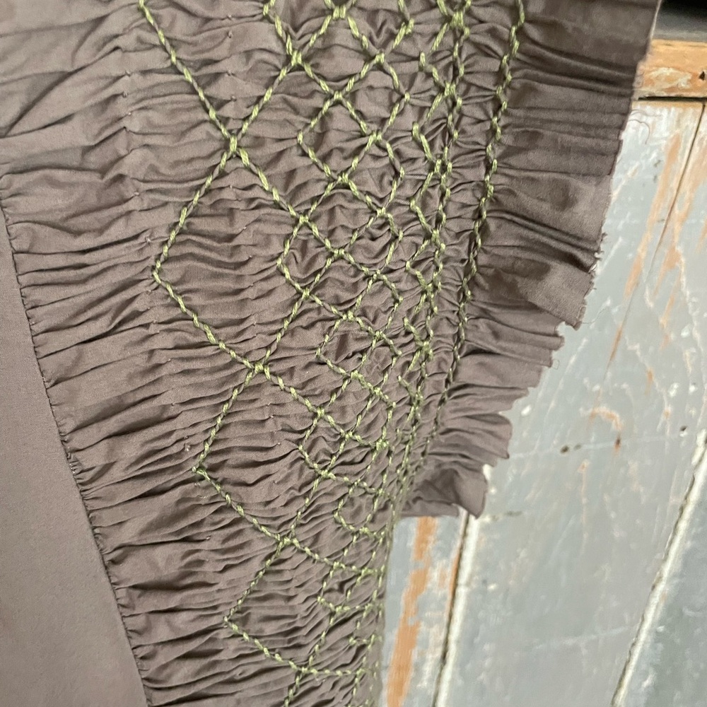 Elegant Brown Women's Dress - Picture 3 of 12